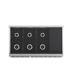FORNO Premium 2-Piece Kitchen Bundle - Galiano 48" Stainless Steel Gas Range, Forno Maderno 2-28 " Wide Units with Decorative Trim - FBDL-018-03CAUS - BonPrix Électroménagers