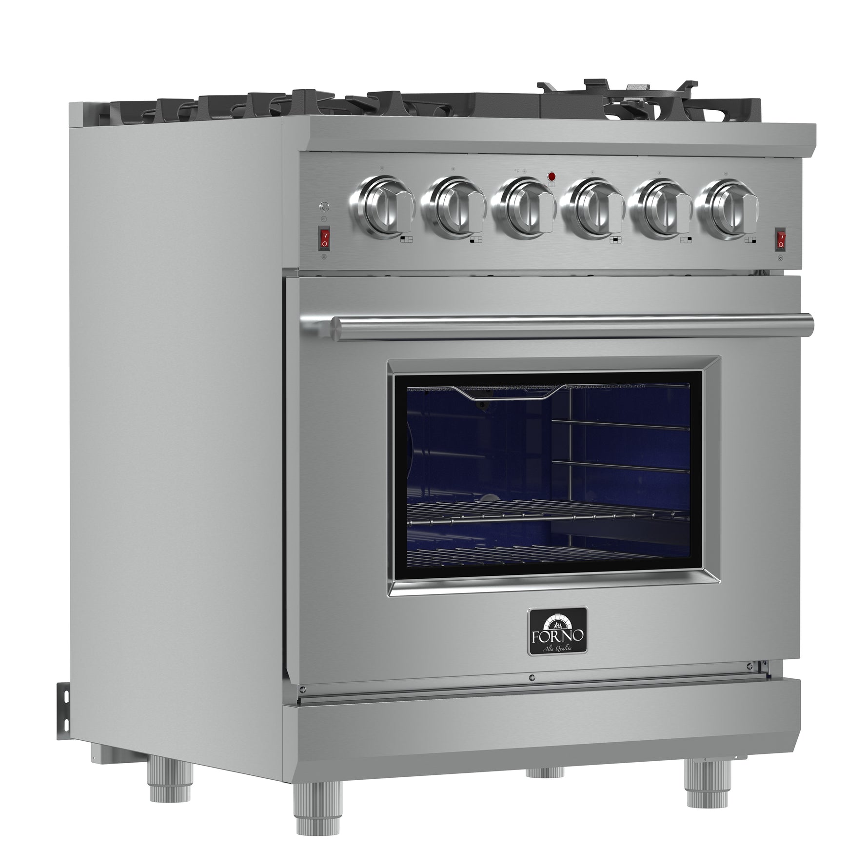 Forno Massimo 30-Inch Freestanding Gas Range, 5 Burners, True Convection Oven - BonPrix Électroménagers