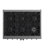 Forno Massimo 36-Inch Freestanding French Door Gas Range, 6 Burners, Convection Oven, Energy Efficient - BonPrix Électroménagers