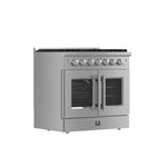 Forno Galiano 36-Inch Freestanding French Door Gas Range, 6 Burners, Convection Oven, Energy Efficient - BonPrix Électroménagers