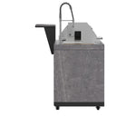Forno Rimini Outdoor Kitchen 30" BBQ 62,600 BTU, 3 Burners with Sear & Rotisserie, 2.4 cu.ft. Beverage Center, Stainless Steel Sink, Black Cabinets & Gray Sintered Stone Countertop - BonPrix Électroménagers