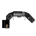 Forno All’Aperto 99,600 BTU Outdoor Kitchen, 5 Burners, Infrared Burners, Side Burner, Black Sintered Stone Countertops, Gas Pizza Oven, Sink Module, Bar & Beverage Center - BonPrix Électroménagers