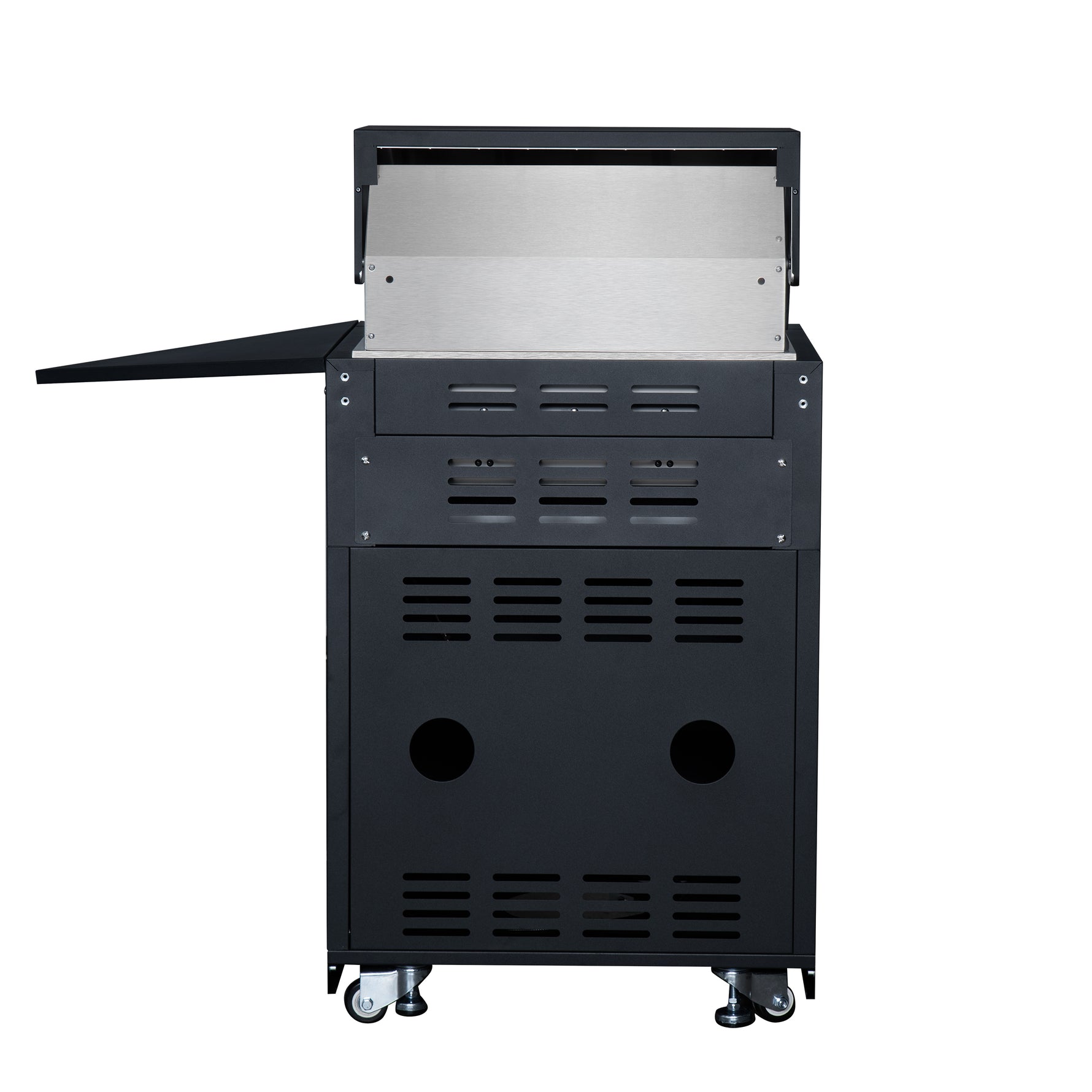 Forno All’Aperto 99,600 BTU Outdoor Kitchen, 5 Burners, Infrared Burners, Side Burner, Black Sintered Stone Countertops, Gas Pizza Oven, Sink Module, Bar & Beverage Center - BonPrix Électroménagers