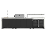 Forno Rimini Outdoor Kitchen: 30" BBQ 62,600 BTU, 4.8 cu.ft. Refrigerators, White Countertops - BonPrix Électroménagers