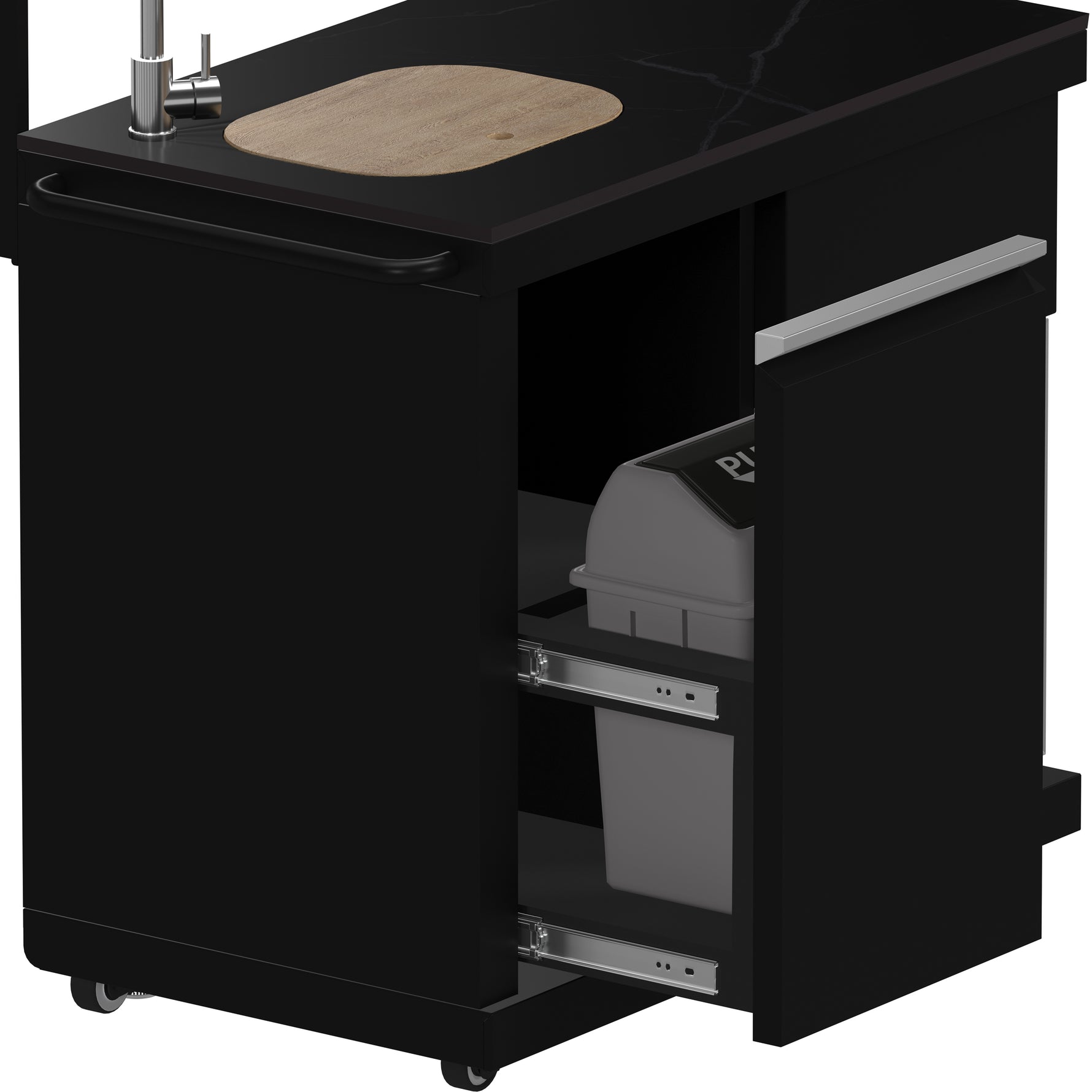 Forno All’Aperto 62,600 BTU BBQ, 3 Stainless Steel Burners, Infrared Burners, Sink Module, Black Sintered Stone Countertops, Bar and Beverage Center - BonPrix Électroménagers