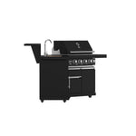 Forno All’Aperto 62,600 BTU BBQ, 3 Stainless Steel Burners, Infrared Burners, Sink Module, Black Sintered Stone Countertops, Bar and Beverage Center - BonPrix Électroménagers