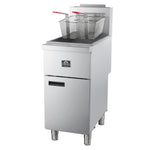 Forno Commerciale Natural Gas Deep Fryer, 4 Burners 120,000 BTU, 50 lbs Oil Capacity - BonPrix Électroménagers
