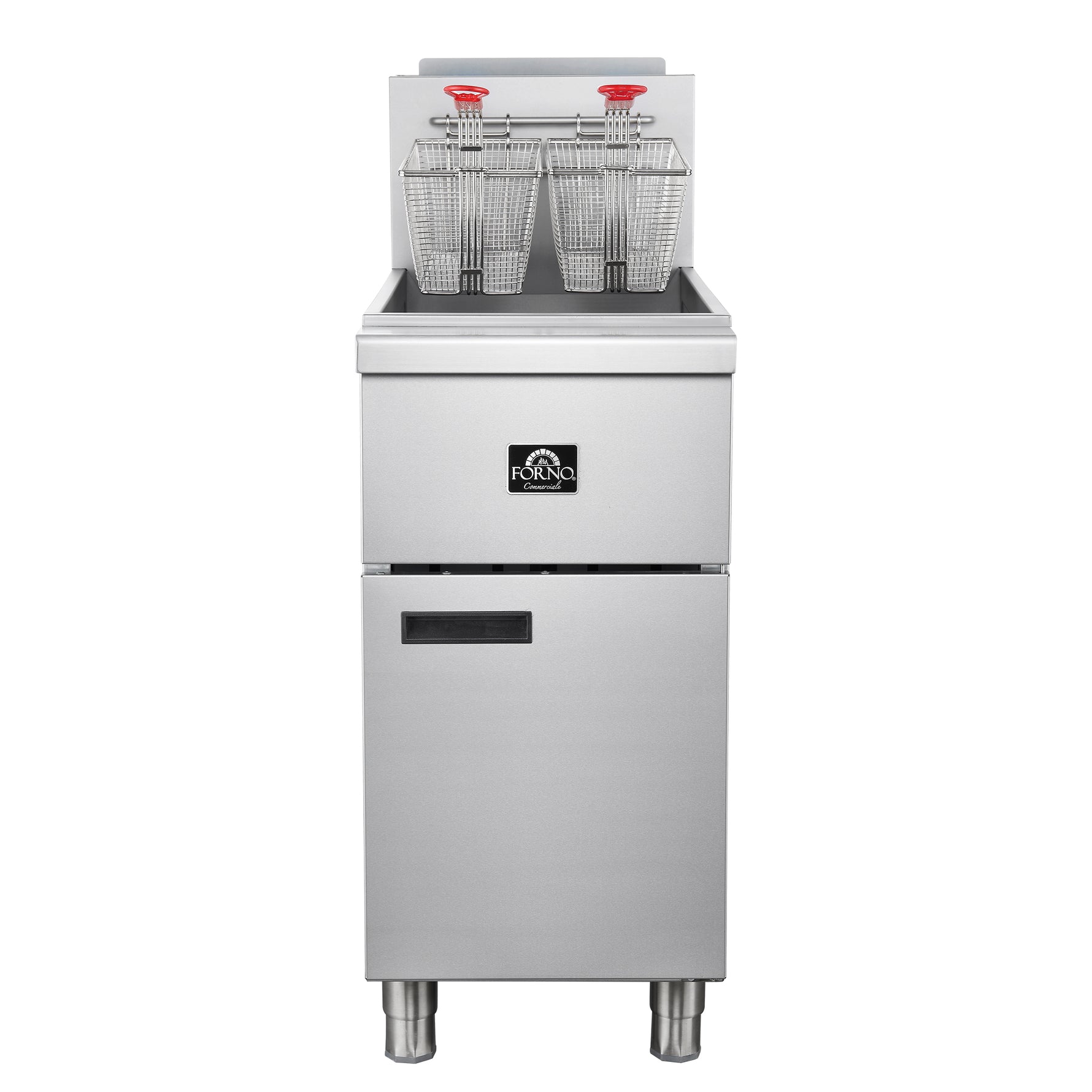 Forno Commerciale Natural Gas Deep Fryer, 4 Burners 120,000 BTU, 50 lbs Oil Capacity - BonPrix Électroménagers