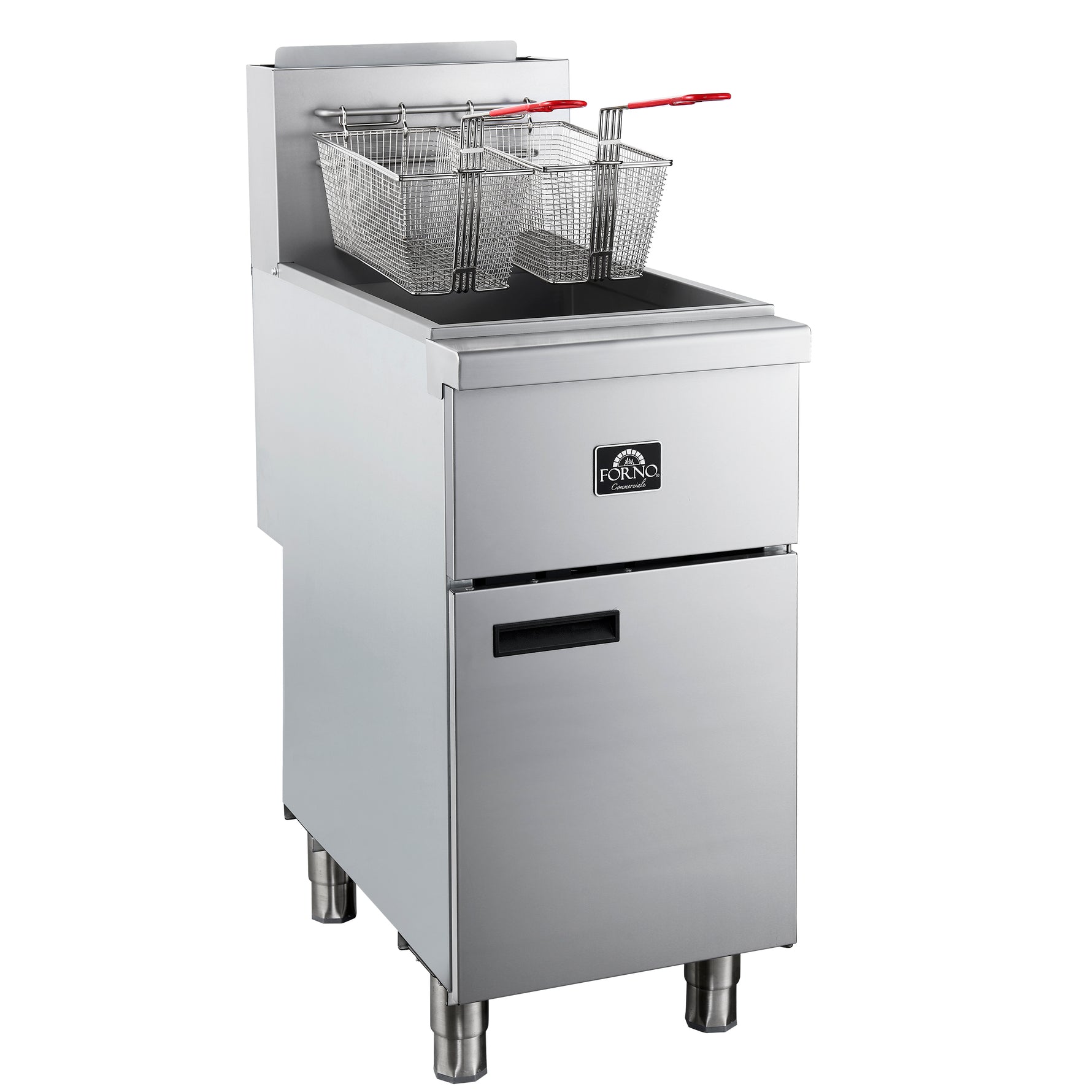 Forno Commerciale Natural Gas Deep Fryer, 4 Burners 120,000 BTU, 50 lbs Oil Capacity - BonPrix Électroménagers