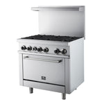 Forno Commerciale 36 Inch Gas Range with 6 Burners - BonPrix Électroménagers