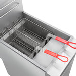 Forno Commerciale Natural Gas Deep Fryer, 3 Burners 90,000 BTU, 40 lbs, Millivolt Control - BonPrix Électroménagers
