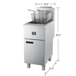 Forno Commerciale Natural Gas Deep Fryer, 3 Burners 90,000 BTU, 40 lbs, Millivolt Control - BonPrix Électroménagers
