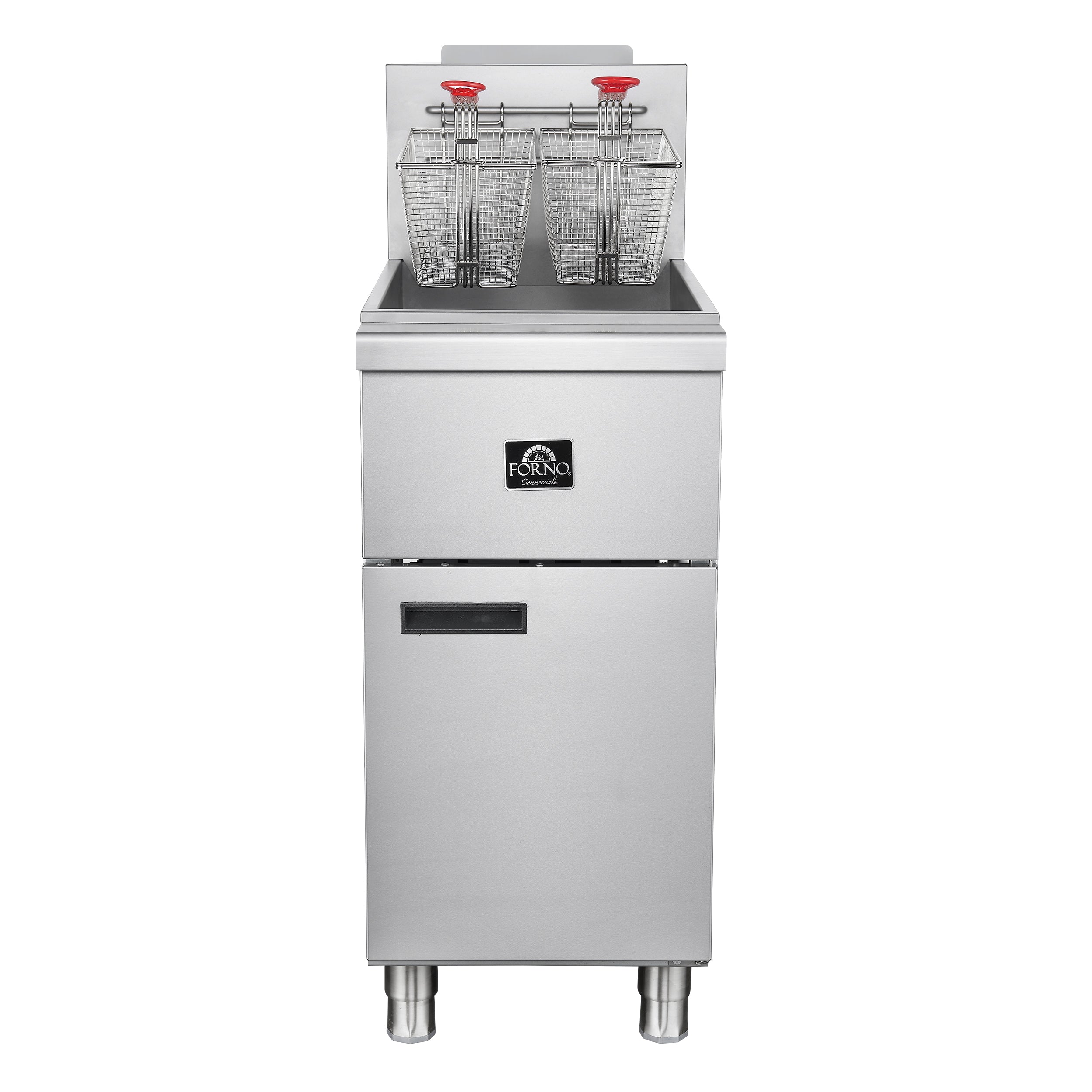 Forno Commerciale Natural Gas Deep Fryer, 3 Burners 90,000 BTU, 40 lbs, Millivolt Control - BonPrix Électroménagers