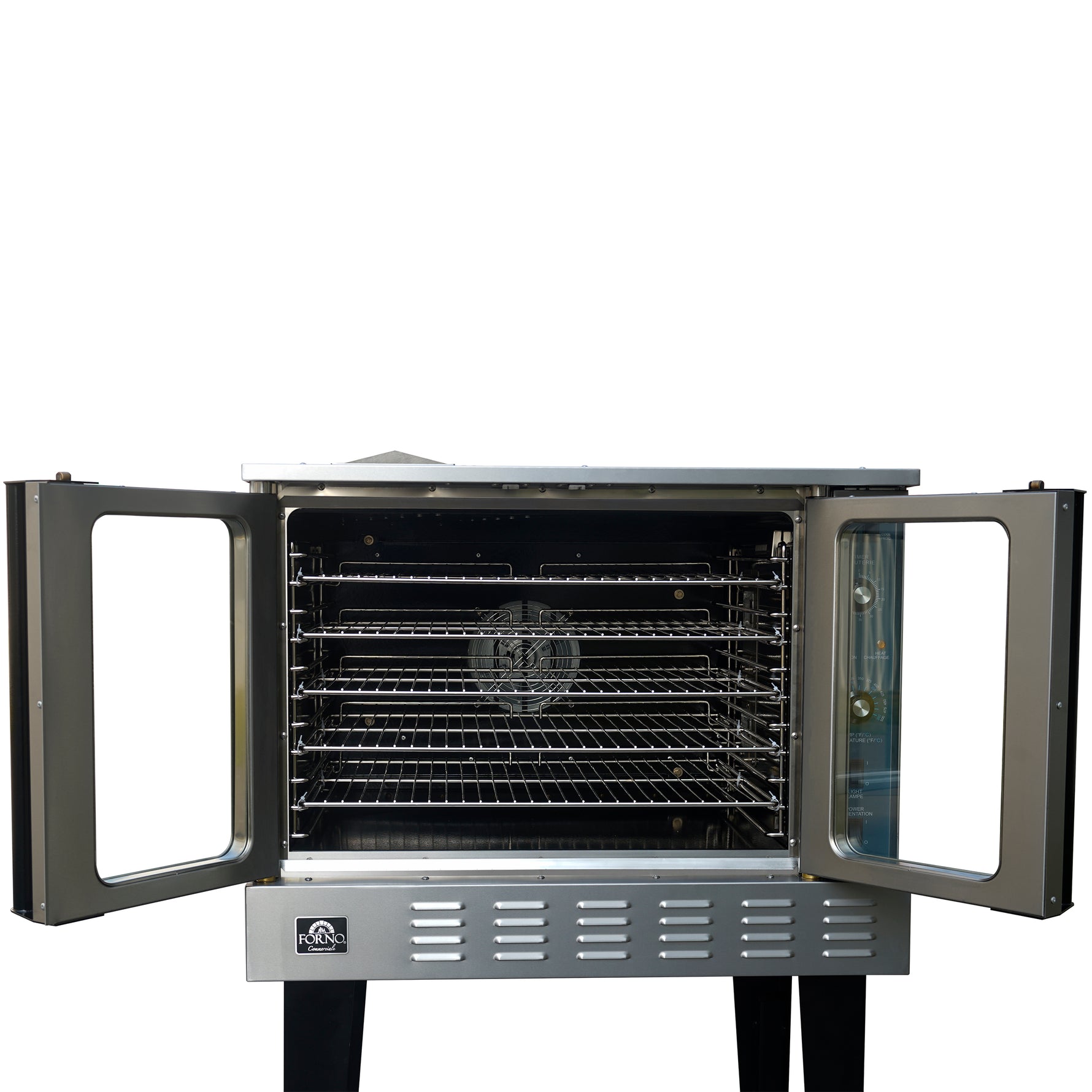 Forno Commerciale Convection Gas Oven, 3 burners 54,000 BTU, 150–500°F, stainless steel, NG/LP convertible - BonPrix Électroménagers
