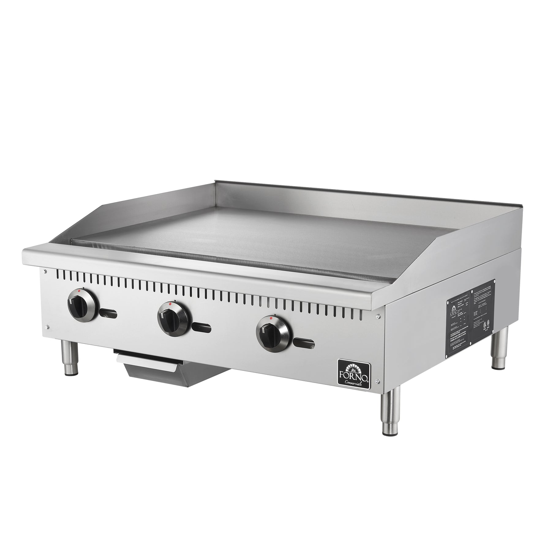 Forno Commerciale 36 Inch Gas Griddle, 3 Burners - BonPrix Électroménagers