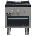 Forno Commerciale gas stock pot range, 1 powerful 3-ring burner, 80,000 BTU, durable stainless steel, heavy-duty cast iron grate - BonPrix Électroménagers