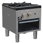 Forno Commerciale gas stock pot range, 1 powerful 3-ring burner, 80,000 BTU, durable stainless steel, heavy-duty cast iron grate - BonPrix Électroménagers