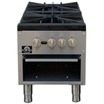 Forno Commerciale gas stock pot range, 2 powerful 3-ring burners, 160,000 BTU, durable stainless steel, heavy-duty cast iron grates - BonPrix Électroménagers