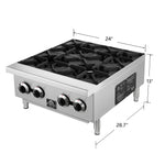 Forno Commerciale 24 Inch Gas Hotplate - BonPrix Électroménagers