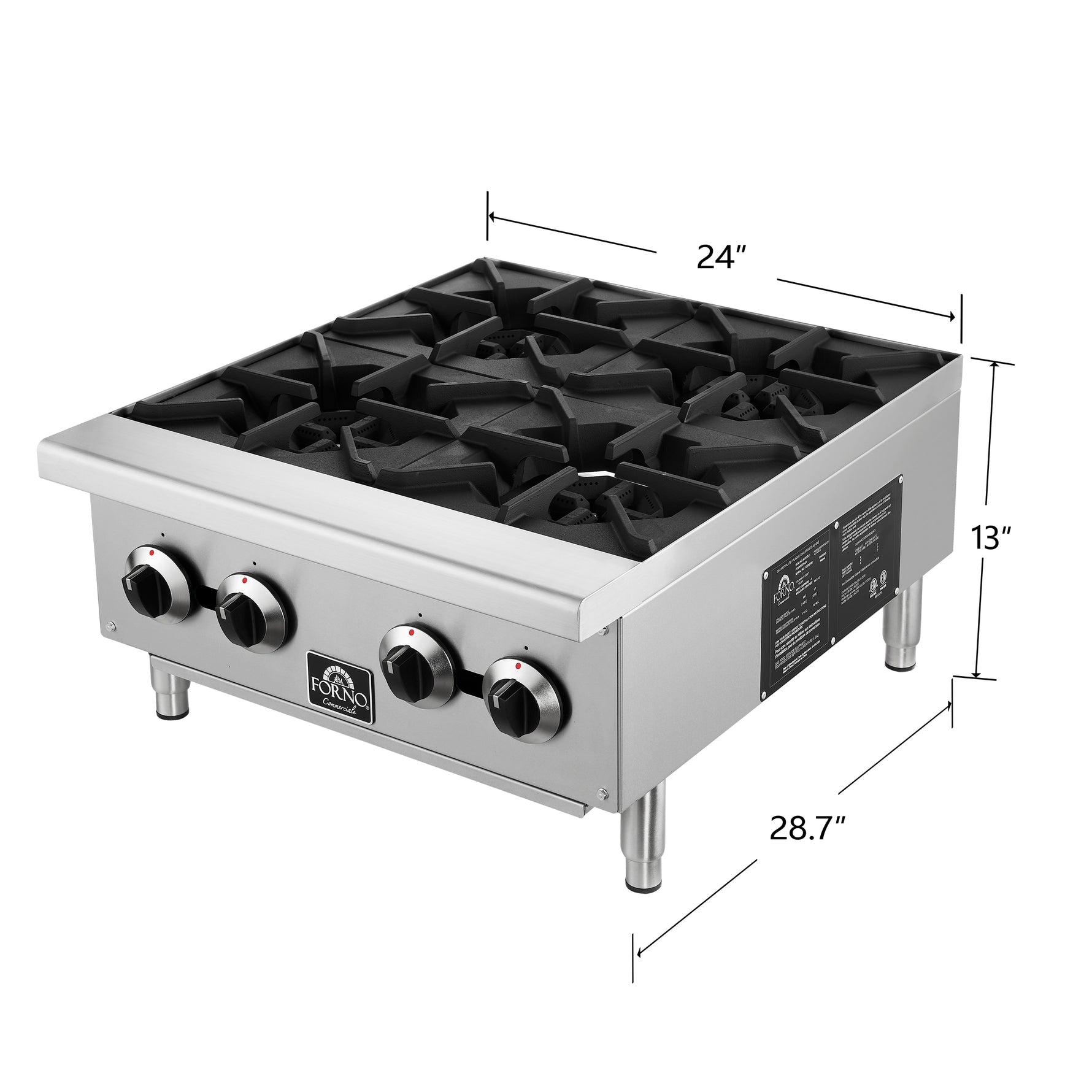 Forno Commerciale 24 Inch Gas Hotplate - BonPrix Électroménagers