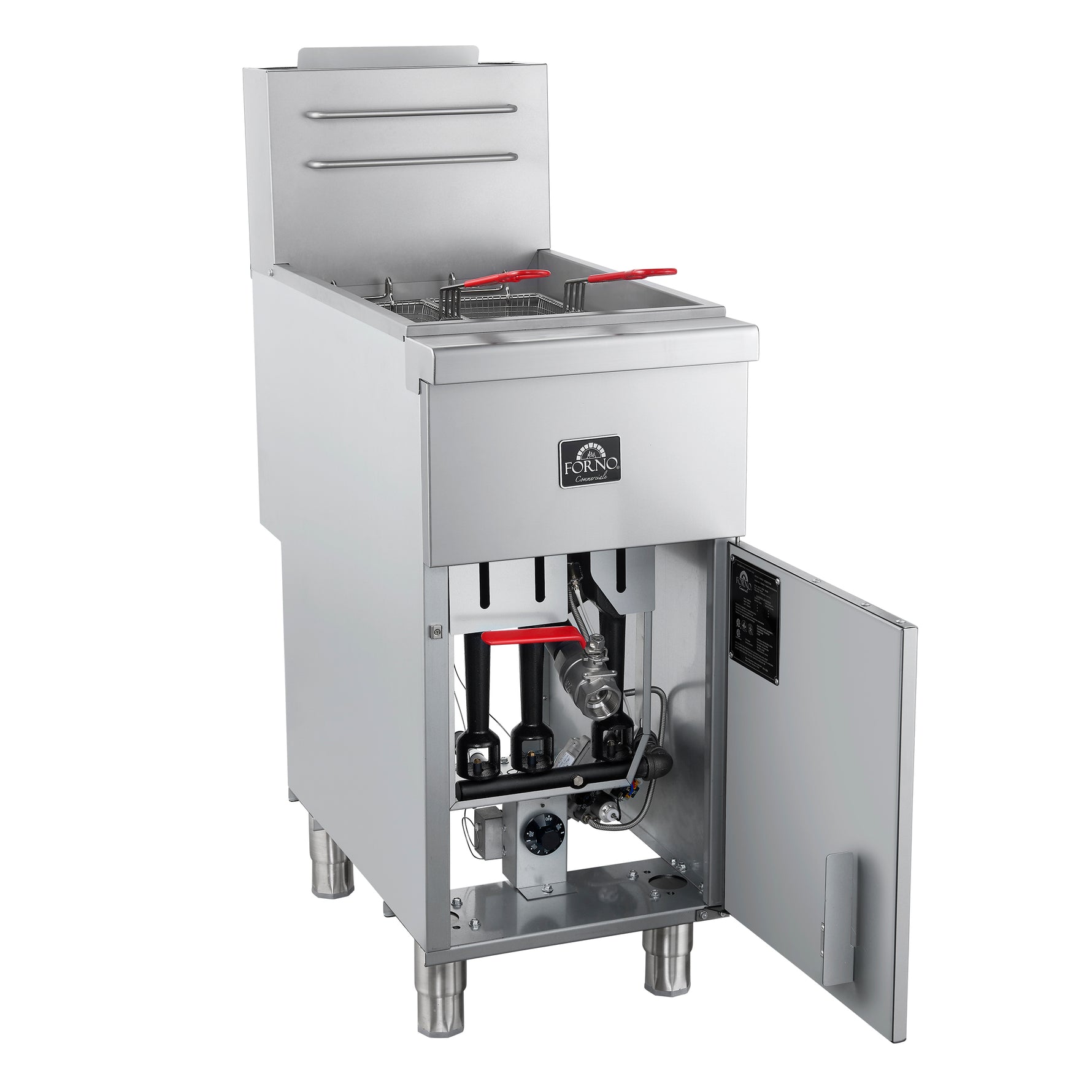 Forno Commerciale Propane Gas Deep Fryer, 3 Burners 90,000 BTU, 40 lbs Oil Capacity - BonPrix Électroménagers