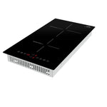 Forno Parco 12-Inch Induction Cooktop, 2 Zones, 3,600W Total Power, Touch Control, 9 Power Levels, Booster Function - BonPrix Électroménagers