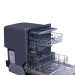 Lucente 24" Built-in Tall Tub Dishwasher, 49 dBA, Fingerprint-Resistant, Delay Start, Third Rack, 14 Place Settings, ENERGY STAR, Stainless Steel - BonPrix Électroménagers