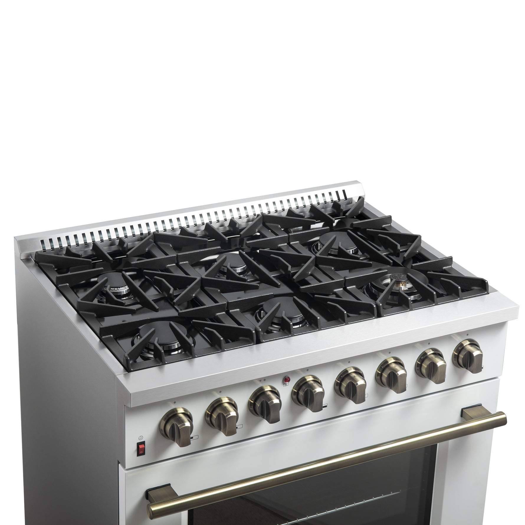 Forno Galiano 36" Freestanding Dual Fuel Range in White - BonPrix Électroménagers