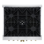 Forno Galiano 30-inch Freestanding French Door Dual Fuel Range White - BonPrix Électroménagers