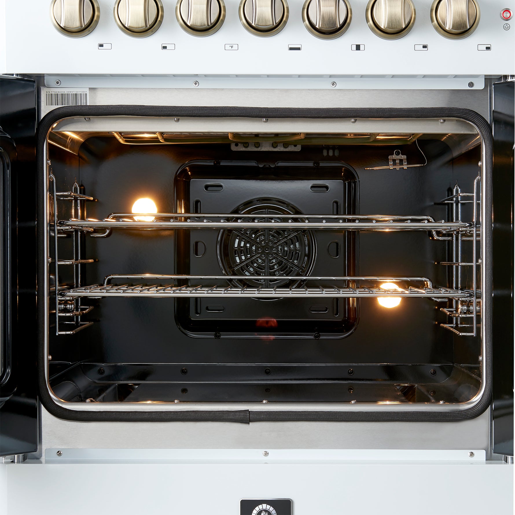 Forno Galiano 30-inch Freestanding French Door Dual Fuel Range White - BonPrix Électroménagers