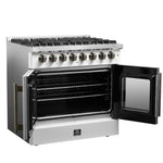 Forno Galiano 36-inch Freestanding French Door Dual Fuel Range White - BonPrix Électroménagers
