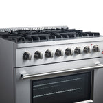 Forno Marco 36-Inch Dual Fuel Range, Stainless Steel, 6 Burners, 67,000 BTU, True Convection Oven, Energy Efficient - BonPrix Électroménagers