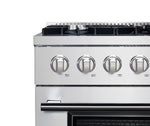 Forno Marco 36-Inch Dual Fuel Range, Stainless Steel, 6 Burners, 67,000 BTU, True Convection Oven, Energy Efficient - BonPrix Électroménagers