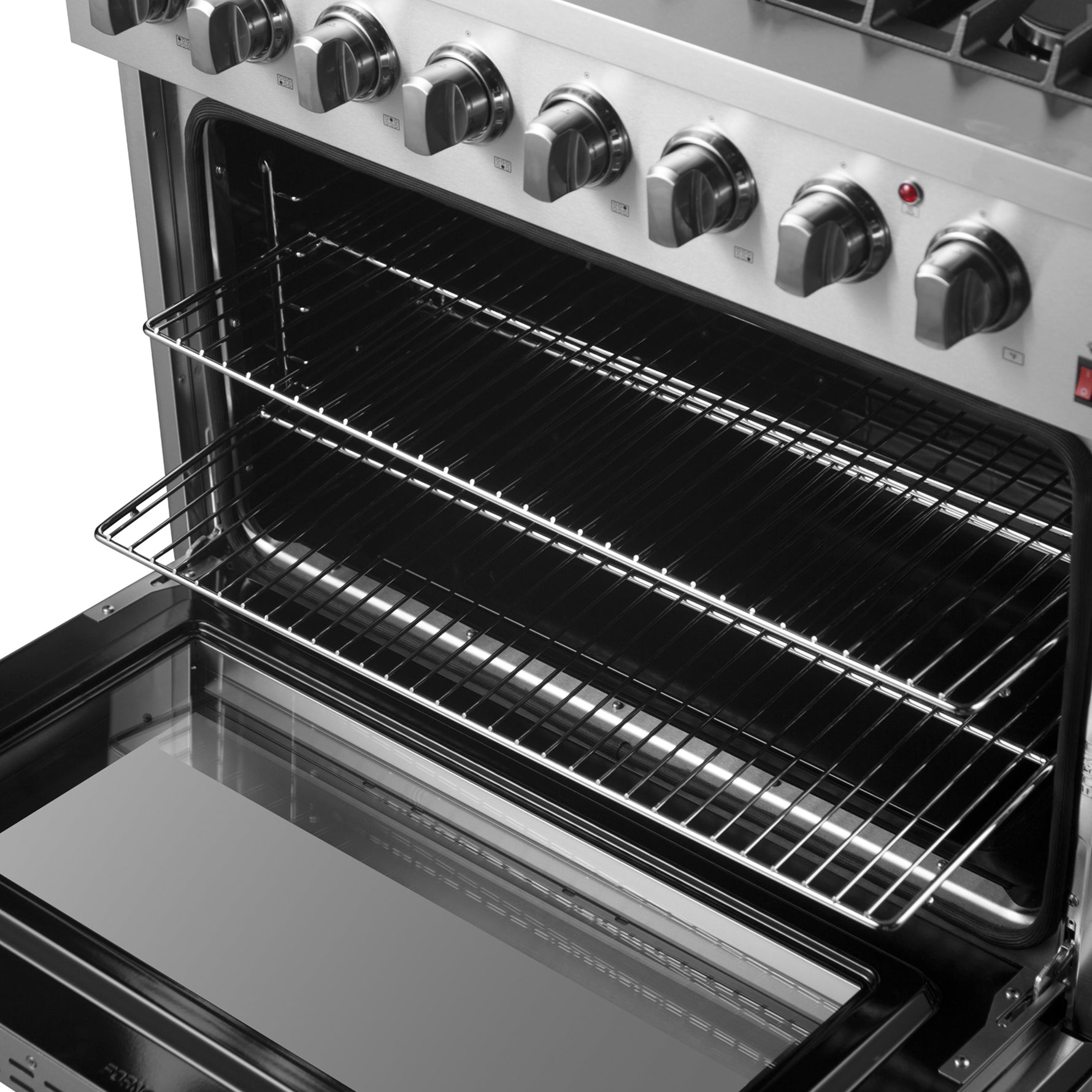 Forno Marco 36-Inch Dual Fuel Range, Stainless Steel, 6 Burners, 67,000 BTU, True Convection Oven, Energy Efficient - BonPrix Électroménagers