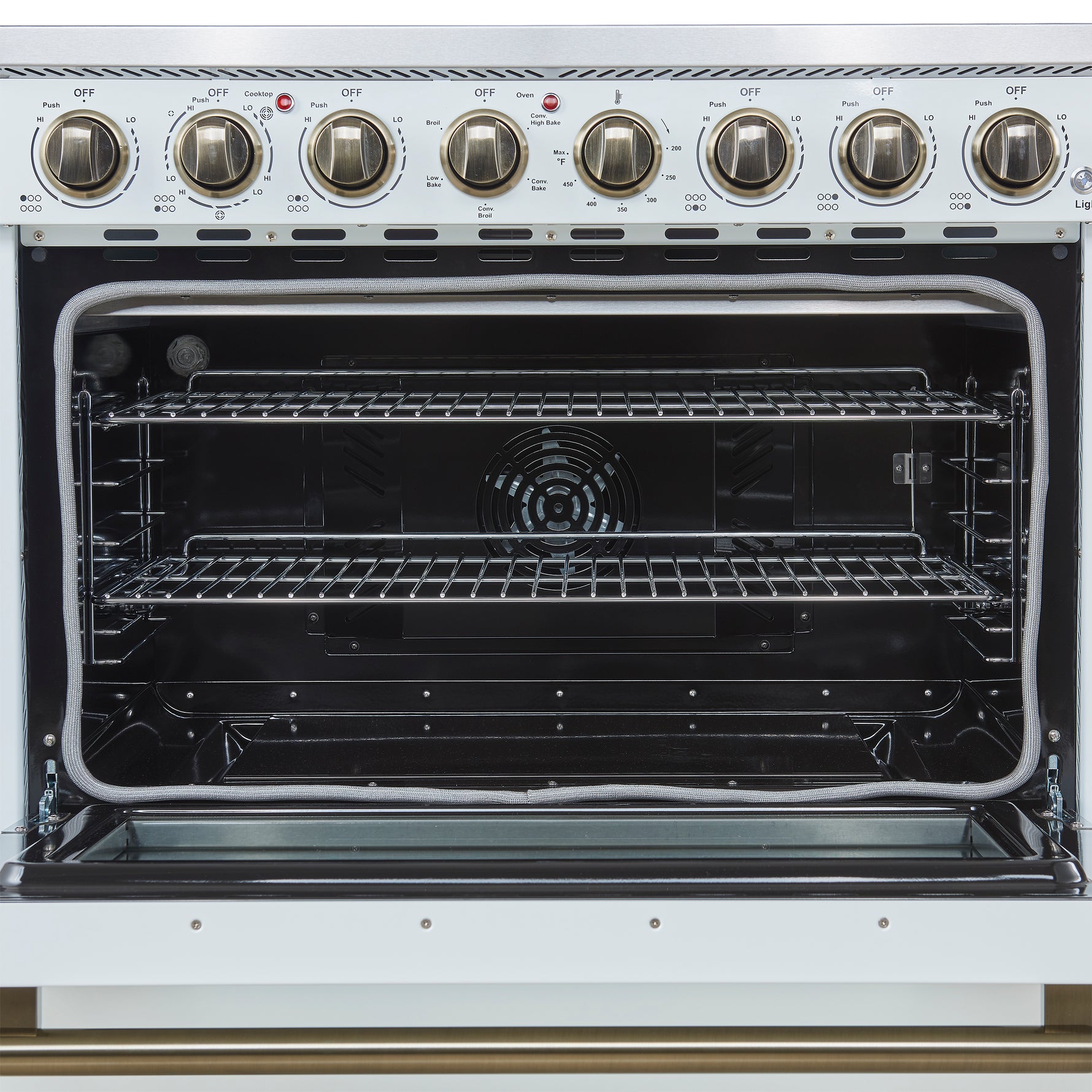 Forno Paolo 36 Inch White Freestanding Electric Range, Stainless Steel, 5.44 cu.ft, True Convection Oven, Energy Efficient - BonPrix Électroménagers