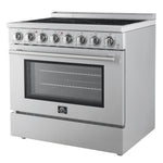 Forno Paolo 36 Inch Freestanding Electric Range, Stainless Steel, 5.44 cu.ft, True Convection Oven, Energy Efficient - BonPrix Électroménagers