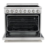 Forno Paolo 36 Inch Freestanding Electric Range, Stainless Steel, 5.44 cu.ft, True Convection Oven, Energy Efficient - BonPrix Électroménagers