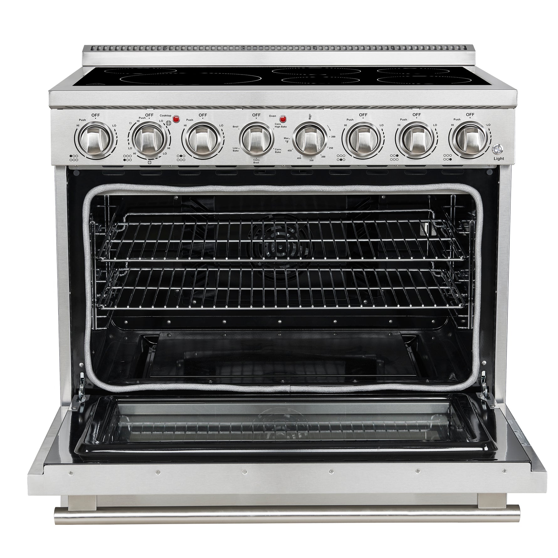 Forno Paolo 36 Inch Freestanding Electric Range, Stainless Steel, 5.44 cu.ft, True Convection Oven, Energy Efficient - BonPrix Électroménagers