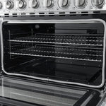 Forno Paolo 36 Inch Freestanding Electric Range, Stainless Steel, 5.44 cu.ft, True Convection Oven, Energy Efficient - BonPrix Électroménagers