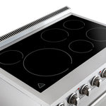 Forno Paolo 36 Inch Freestanding Electric Range, Stainless Steel, 5.44 cu.ft, True Convection Oven, Energy Efficient - BonPrix Électroménagers