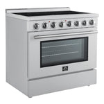Forno Paolo 36 Inch Freestanding Electric Range, Stainless Steel, 5.44 cu.ft, True Convection Oven, Energy Efficient - BonPrix Électroménagers