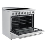 Forno Paolo 36 Inch Freestanding Electric Range, Stainless Steel, 5.44 cu.ft, True Convection Oven, Energy Efficient - BonPrix Électroménagers