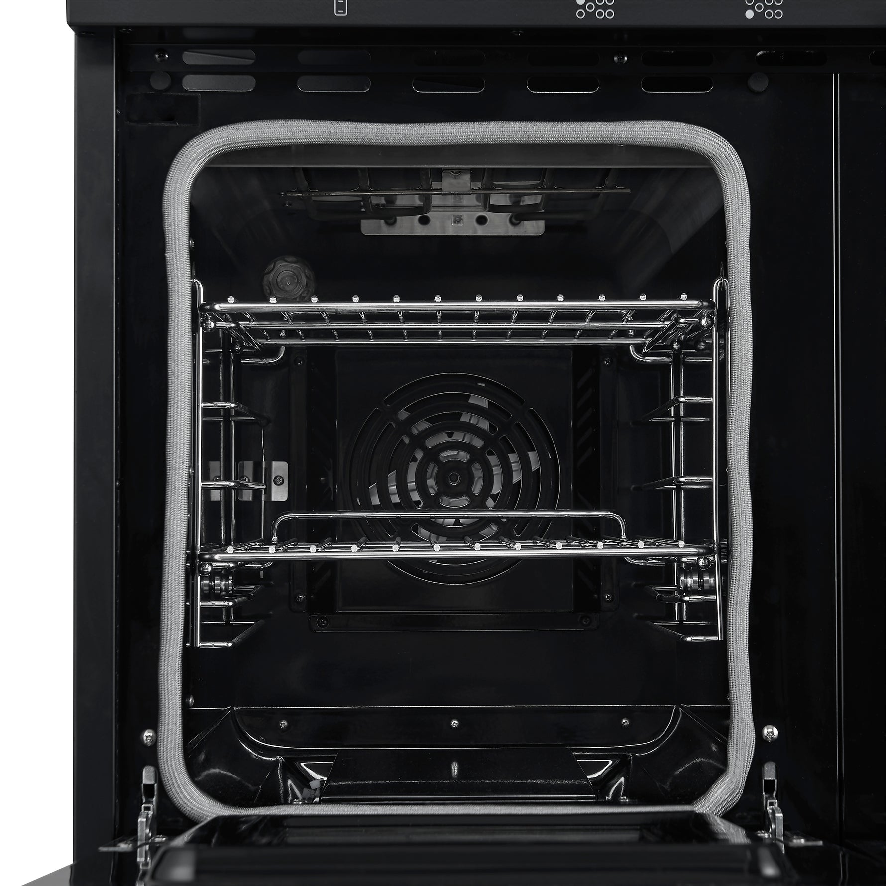 Forno Paolo 48 Inch Freestanding Electric Range in Black with Antique Brass, 6.7 cu.ft, True Convection Oven, Energy Efficient - BonPrix Électroménagers