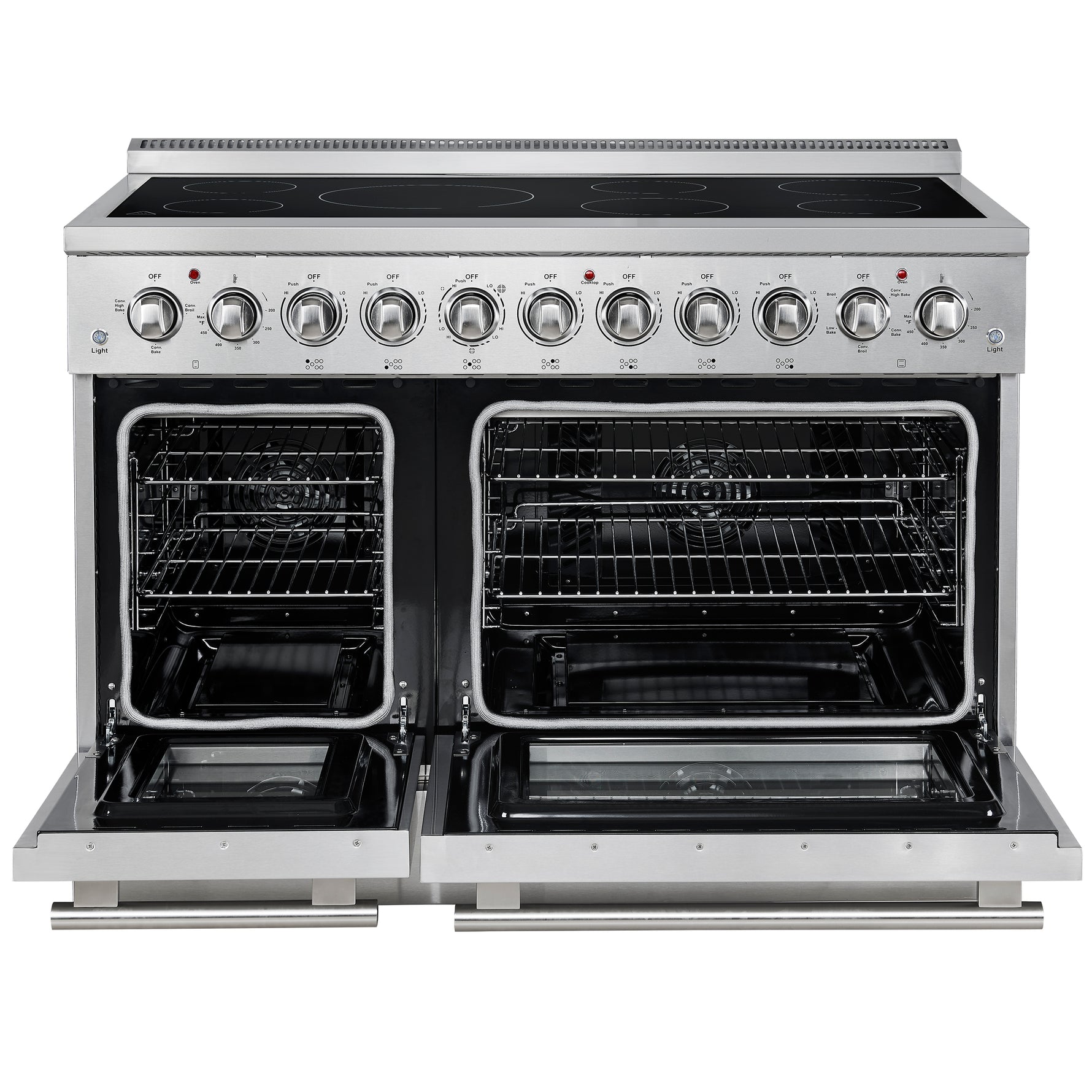 Forno Paolo 48 Inch Freestanding Electric Range, Stainless Steel, 6.7 cu.ft, True Convection Oven, Energy Efficient - BonPrix Électroménagers