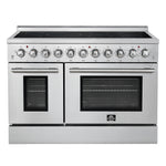 Forno Paolo 48 Inch Freestanding Electric Range, Stainless Steel, 6.7 cu.ft, True Convection Oven, Energy Efficient - BonPrix Électroménagers