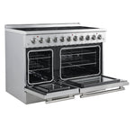 Forno Paolo 48 Inch Freestanding Electric Range, Stainless Steel, 6.7 cu.ft, True Convection Oven, Energy Efficient - BonPrix Électroménagers