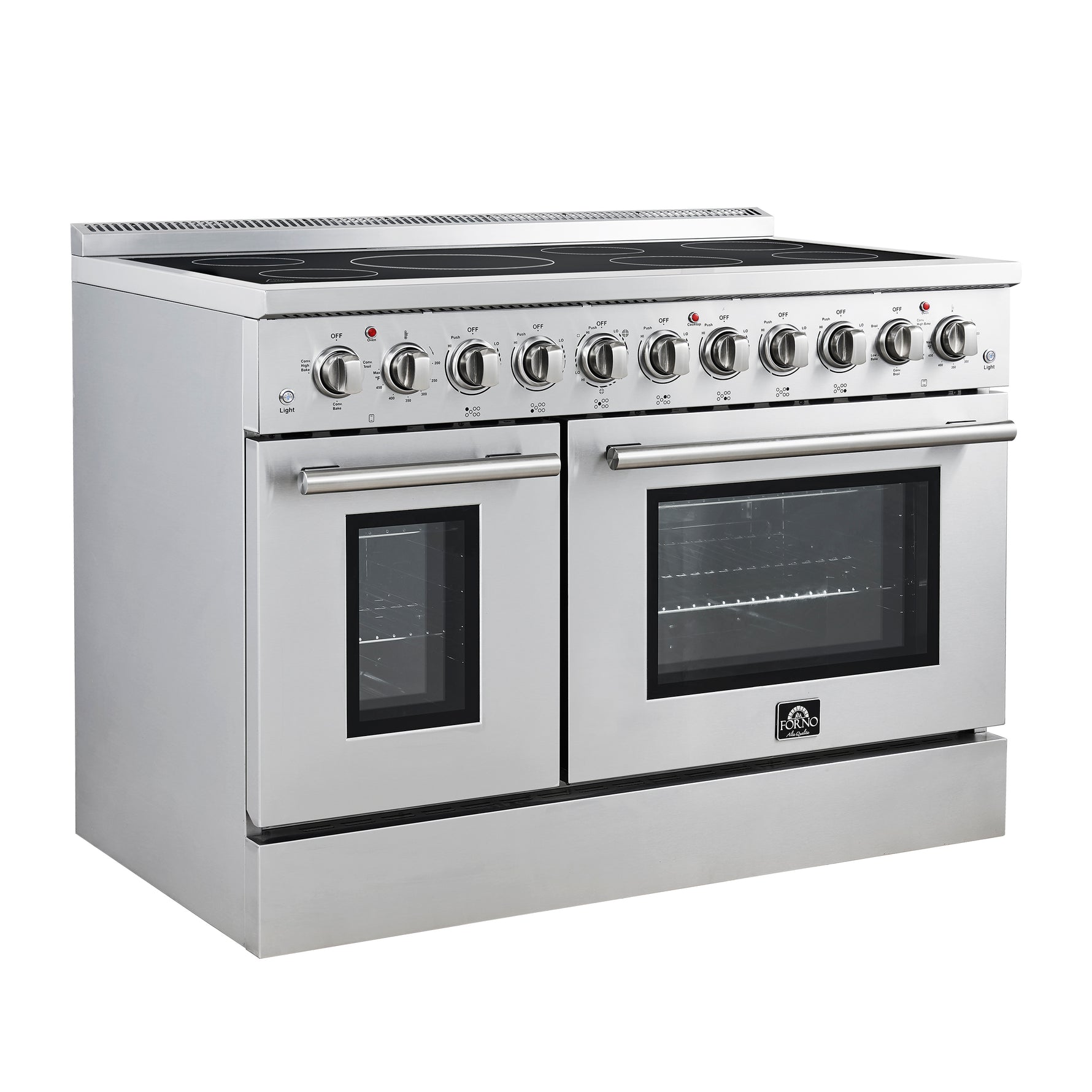 Forno Paolo 48 Inch Freestanding Electric Range, Stainless Steel, 6.7 cu.ft, True Convection Oven, Energy Efficient - BonPrix Électroménagers