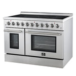 Forno Paolo 48 Inch Freestanding Electric Range, Stainless Steel, 6.7 cu.ft, True Convection Oven, Energy Efficient - BonPrix Électroménagers