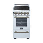Forno Pallerano 20 Inch Freestanding Electric Range in White, Canada Version, Plug and Cord Included - BonPrix Électroménagers