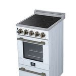 Forno Pallerano 20 Inch Freestanding Electric Range in White, Canada Version, Plug and Cord Included - BonPrix Électroménagers